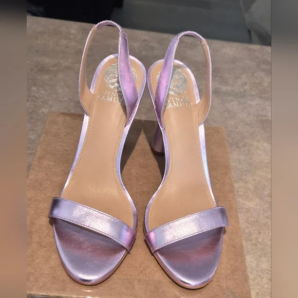 Vince Camuto Iridescent Purple Slingback Heels - Picture 1 of 4